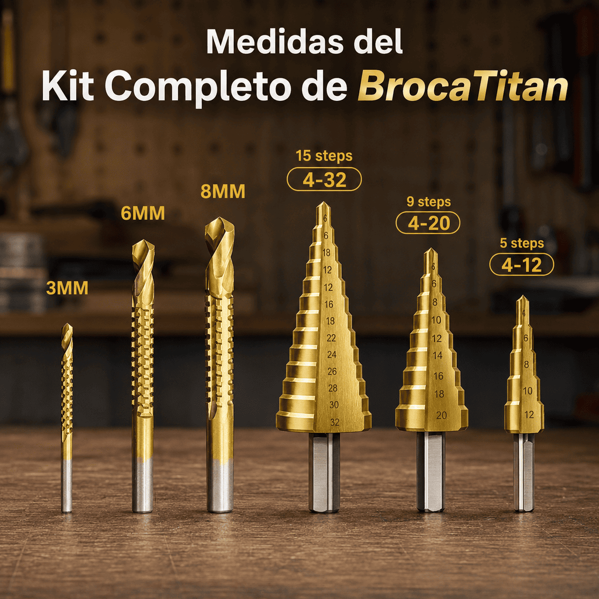 BrocaTitan - Kit 6 brocas Multifuncionales - Eco Market