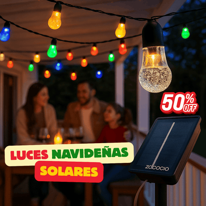 50 LUCES SOLARES NAVIDEÑAS🎄Colores que Dan Vida a Tu Hogar✨ - Eco Market